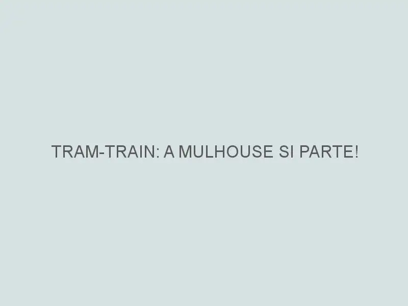 Tram-Train: a Mulhouse si parte!